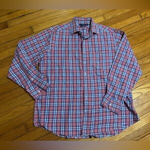 Vineyard Vines Slim Fit Tucker Shirt‎ Size XL Red and Blue Plaid Button Up Shirt